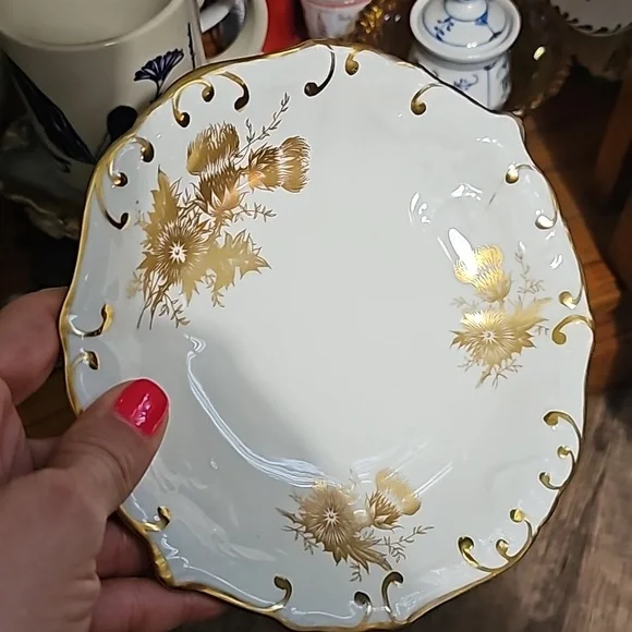 Hammersley & co Gold and whote small bowl - Picture 3 of 9